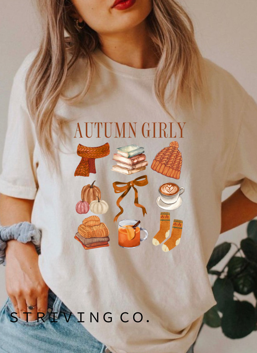 Autumn girly tee