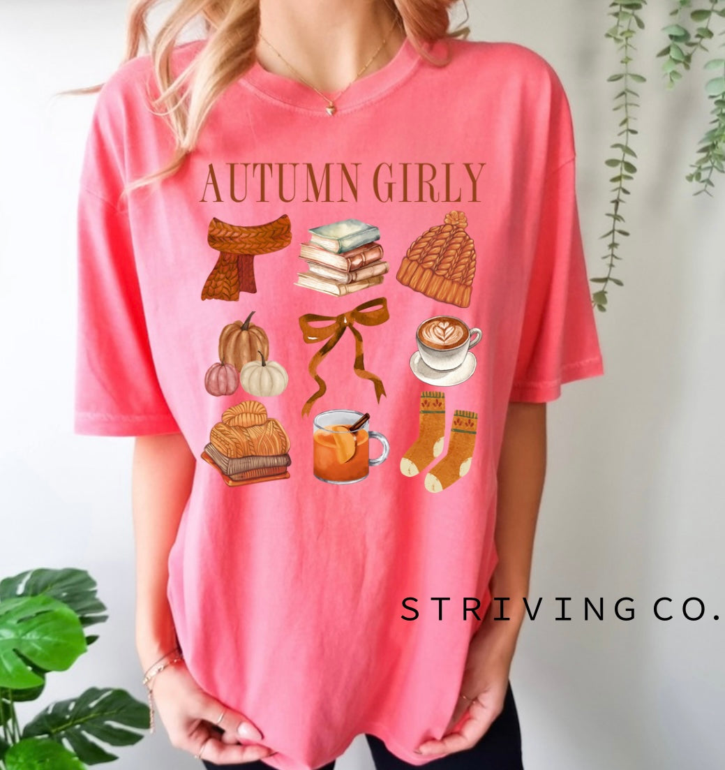 Autumn girly tee