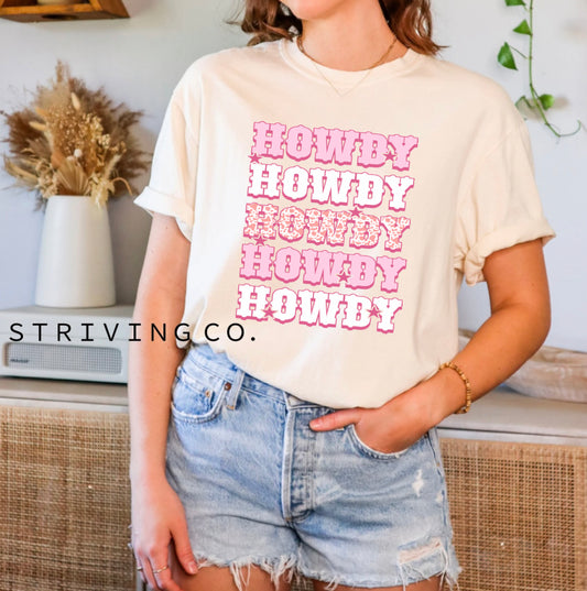 Pink HOWDY tee