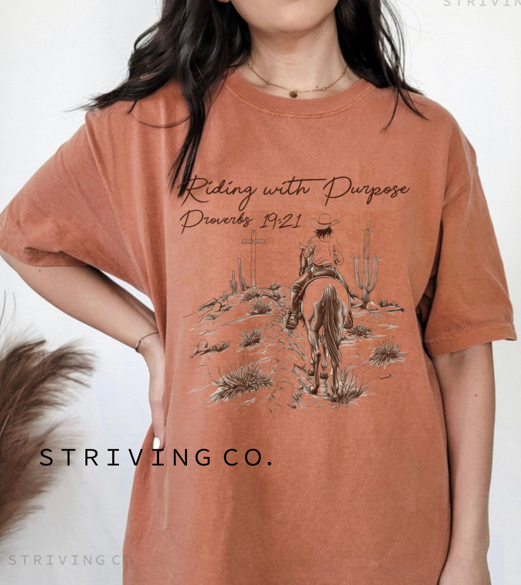 Riding with purpose tee