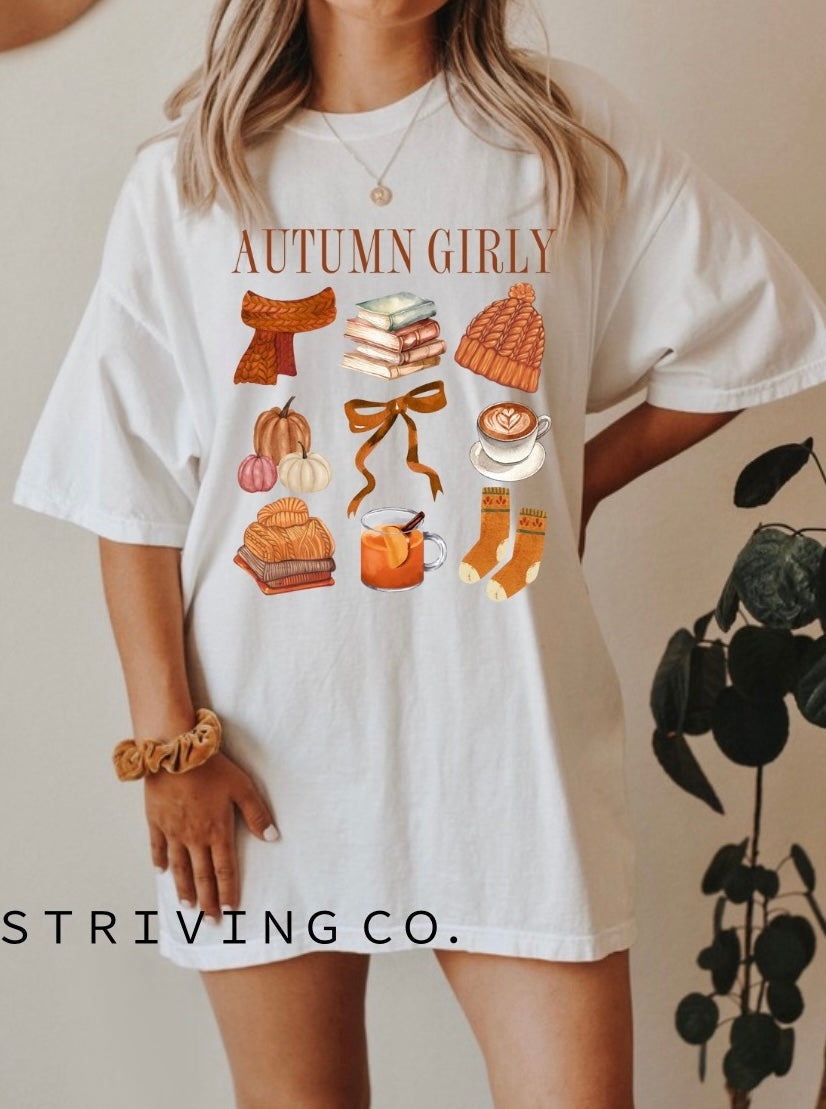 Autumn girly tee