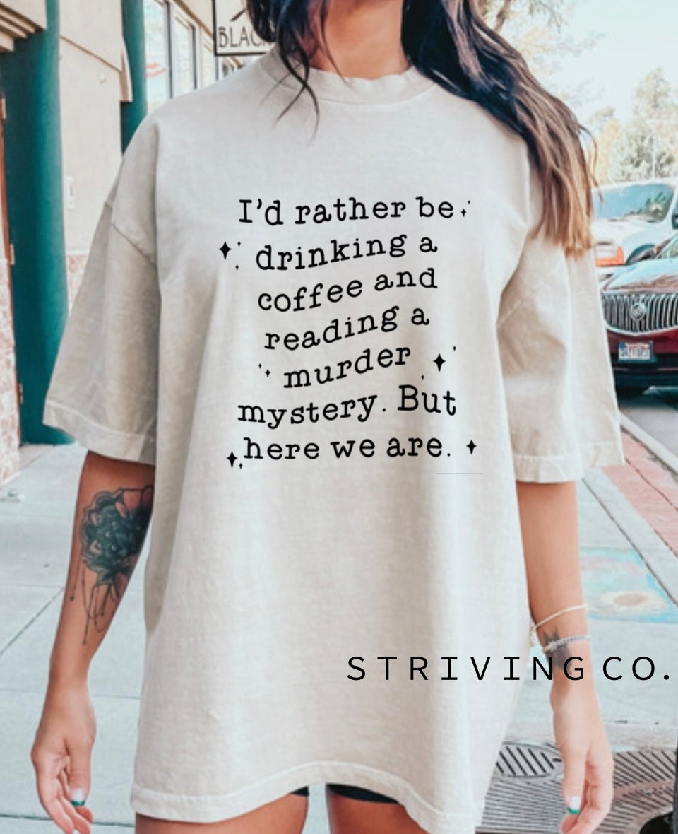 Coffee and reading tee