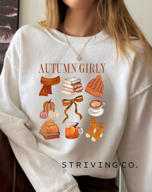 Autumn girly crewneck