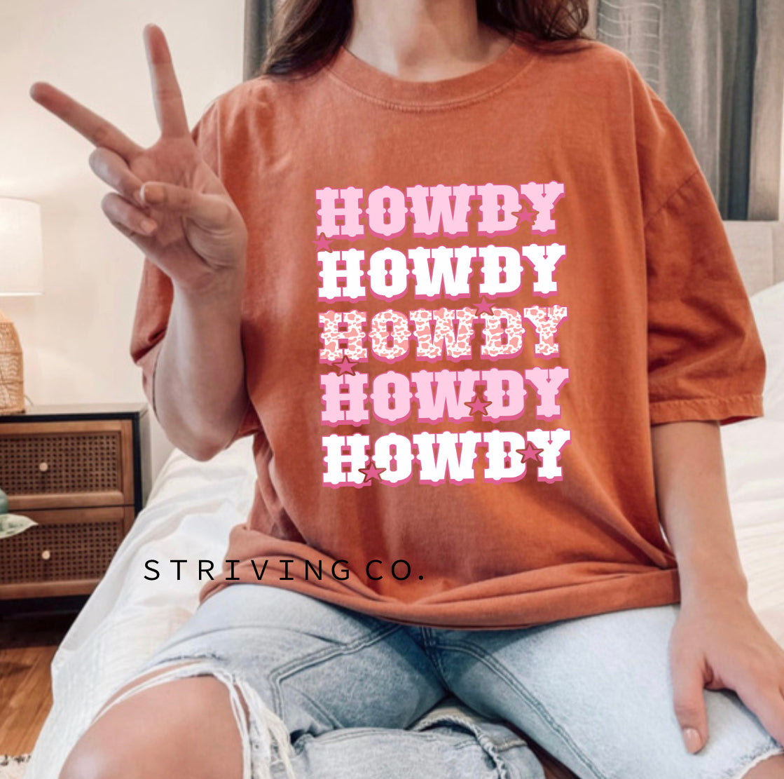 Pink HOWDY tee