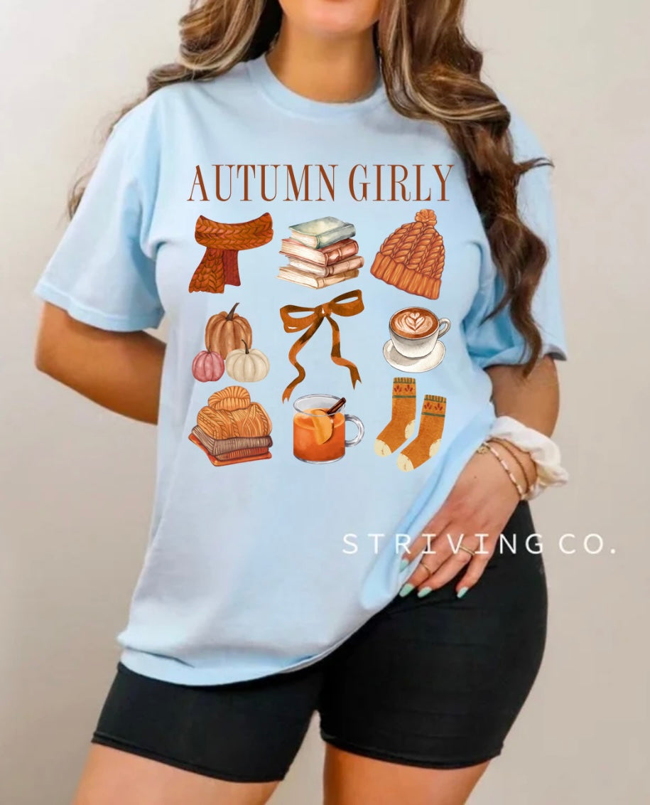 Autumn girly tee