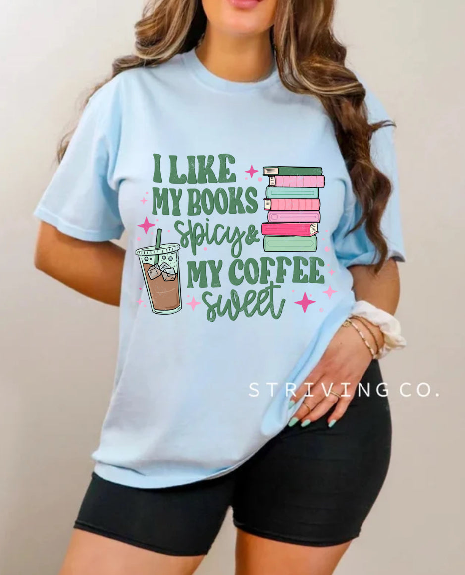 Books spicy, coffee sweet