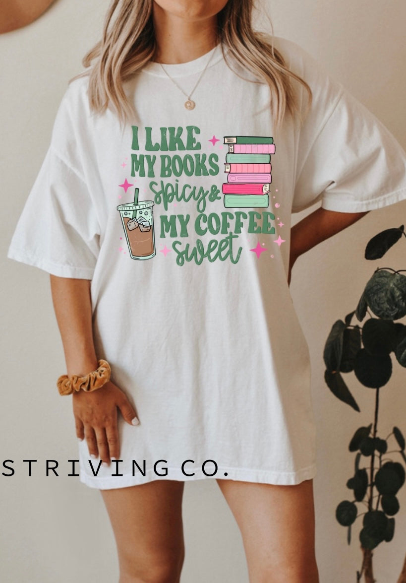 Books spicy, coffee sweet