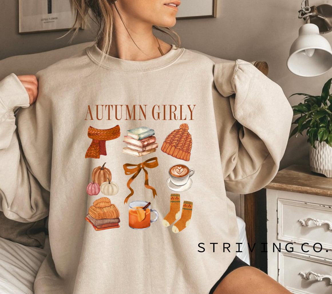 Autumn girly crewneck