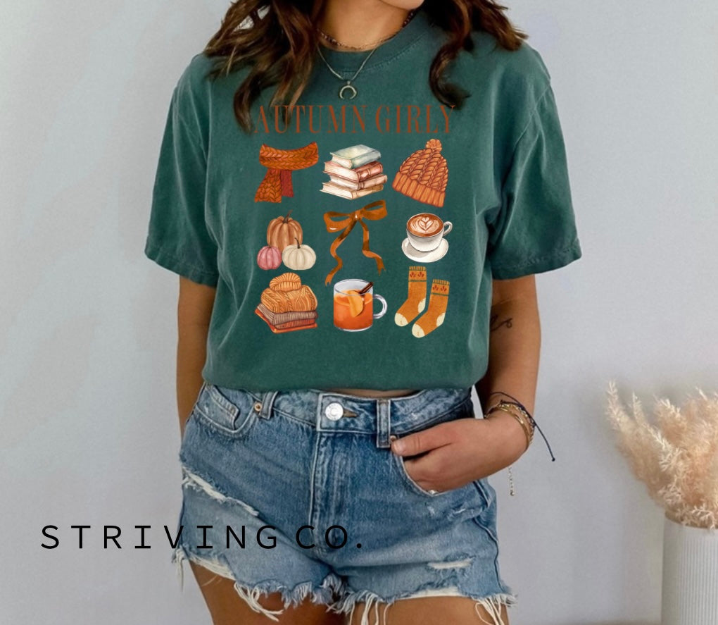 Autumn girly tee