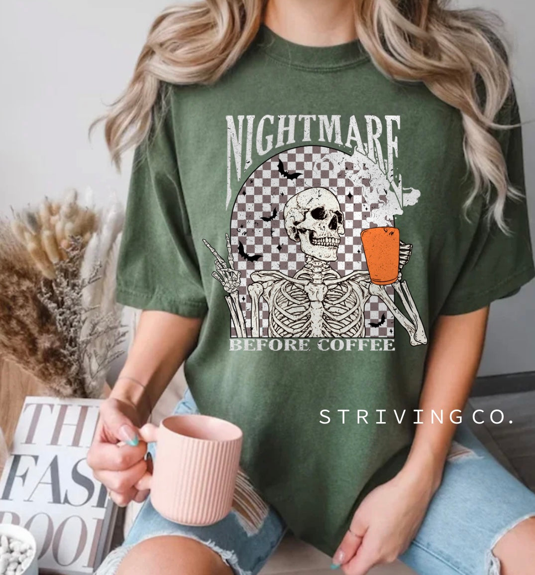 Nightmare before coffee tee