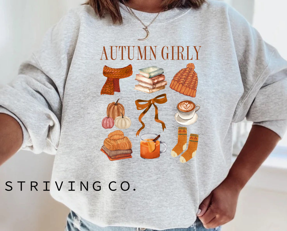 Autumn girly crewneck