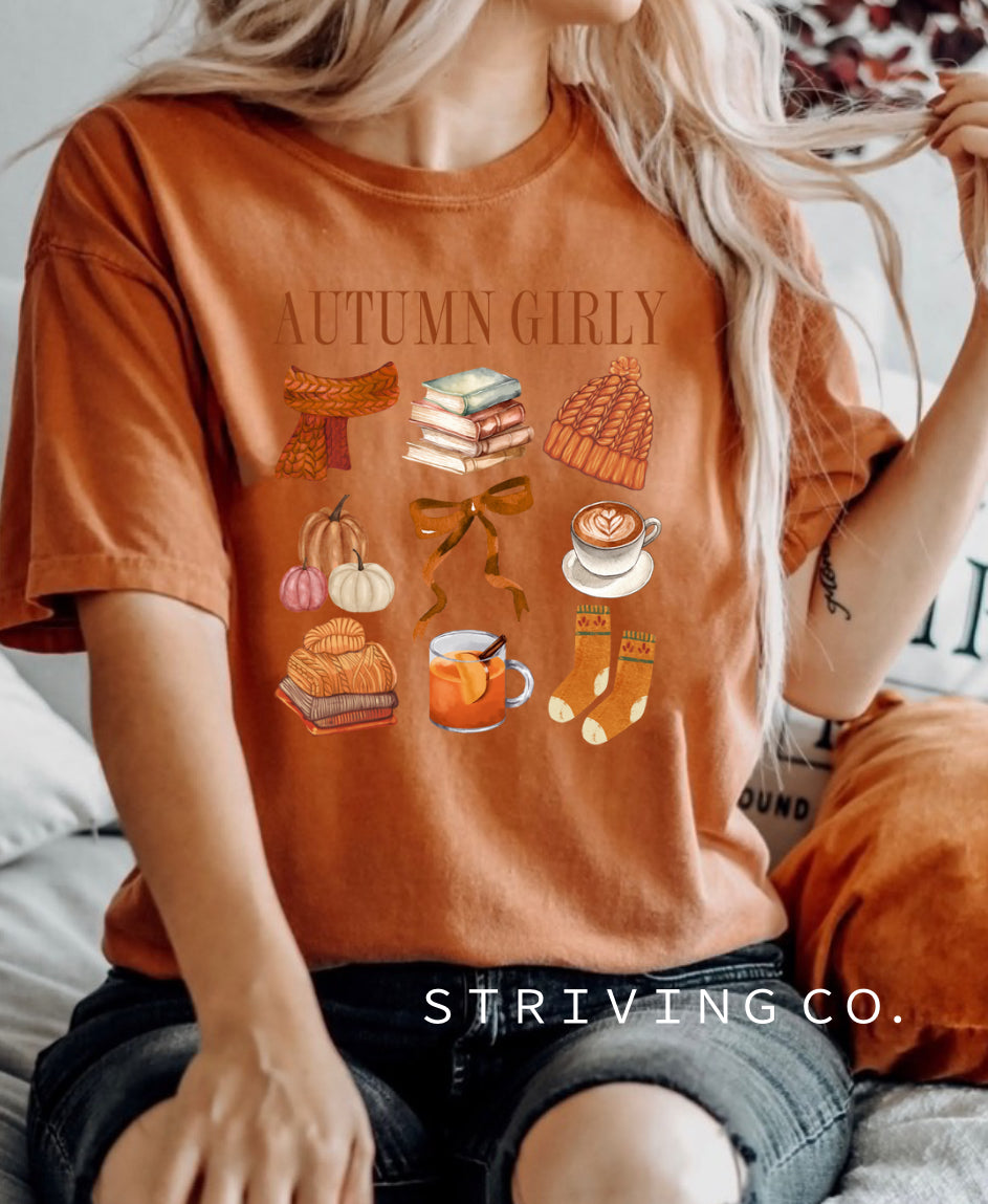 Autumn girly tee