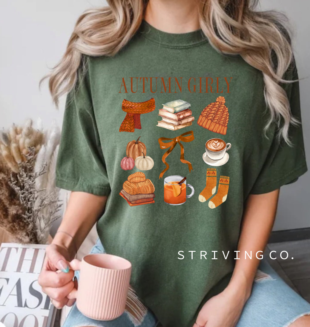 Autumn girly tee