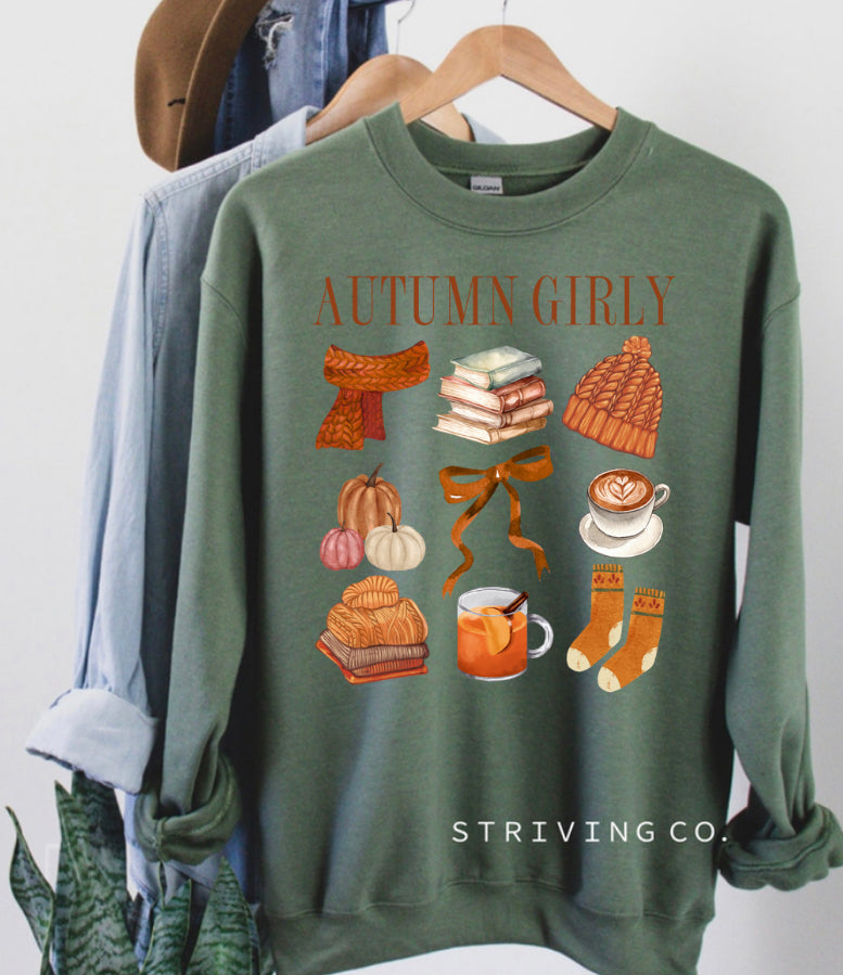 Autumn girly crewneck