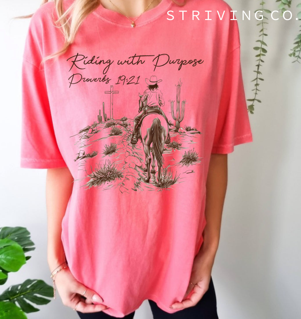 Riding with purpose tee