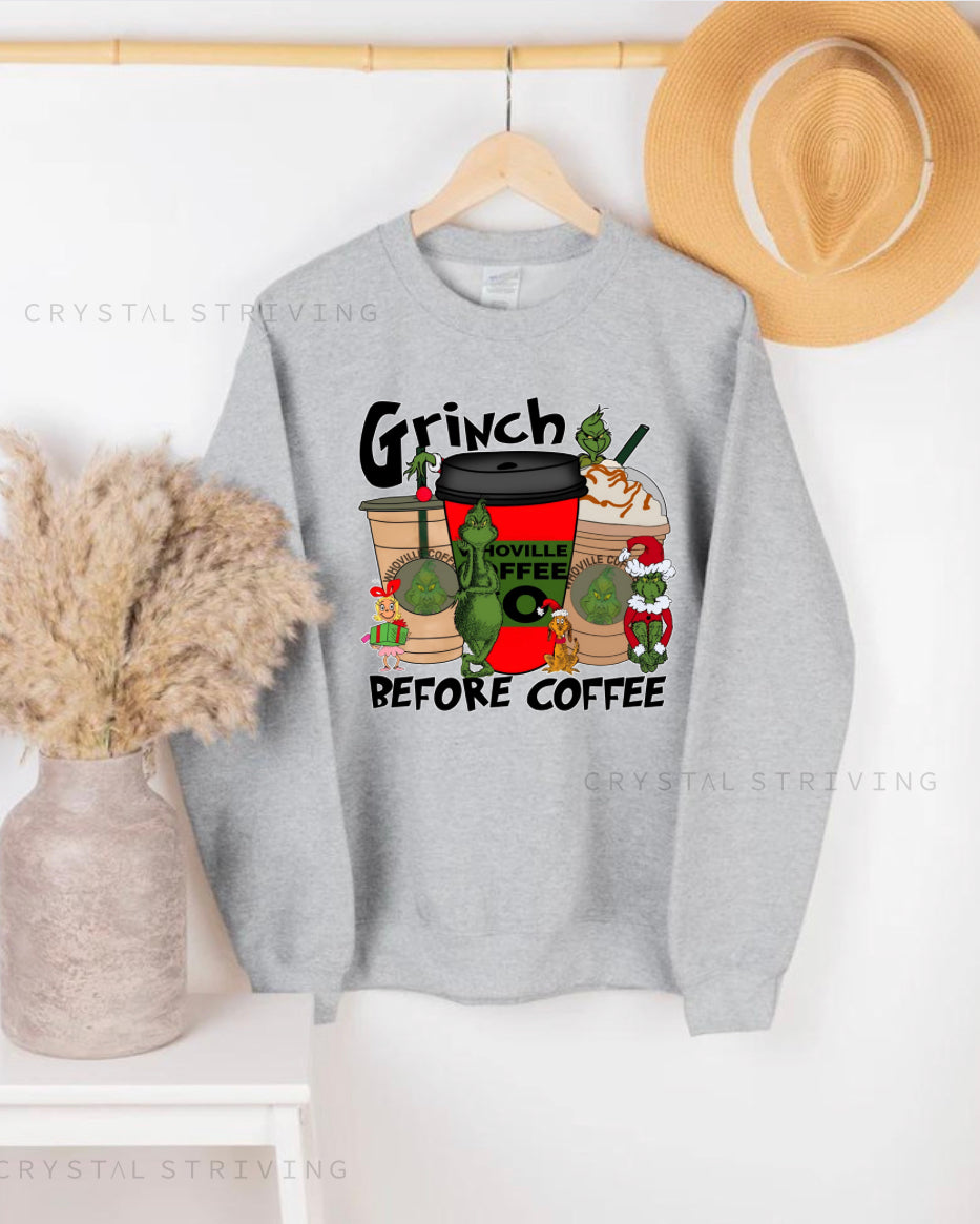 Grinch before coffee crew