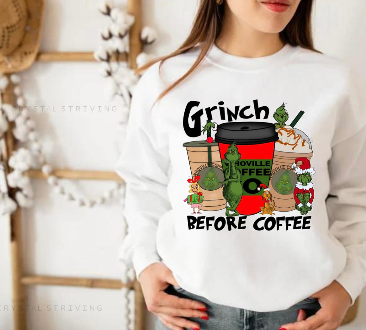 Grinch before coffee crew