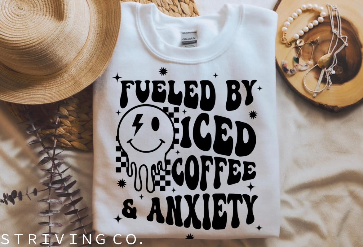 Fueled by iced coffee & anxiety crew